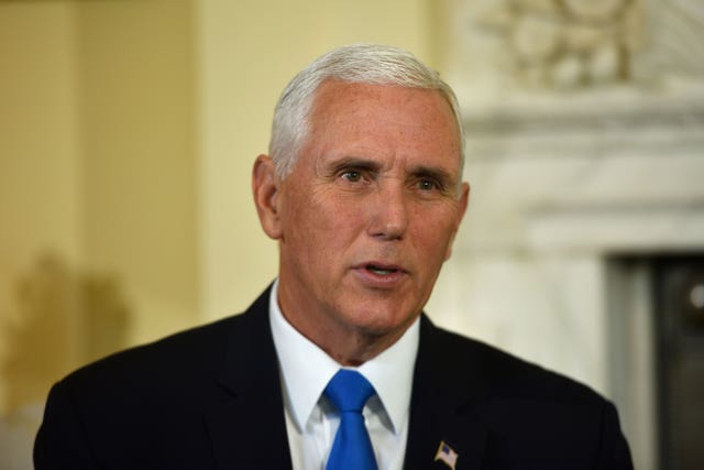 Former US vice president Mike Pence