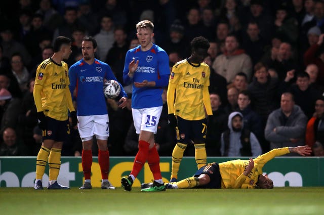 Torreira was forced off after a challenge by James Bolton.