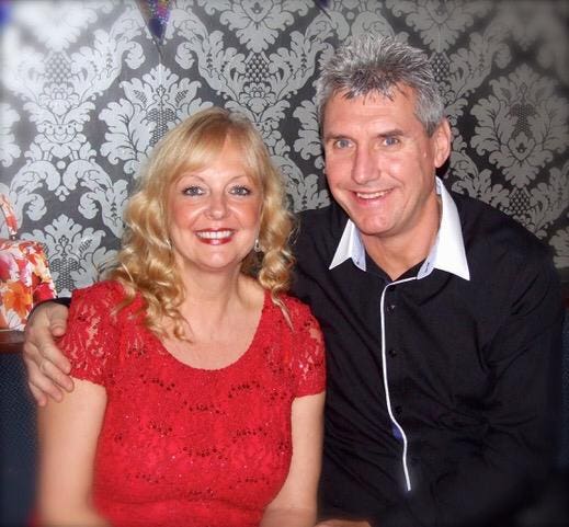 Michelle Davies with her husband John 