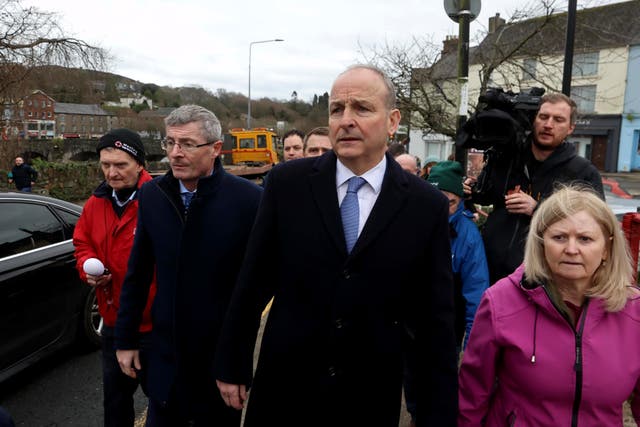Taoiseach Micheal Martin at Enniscorthy in County Wexford