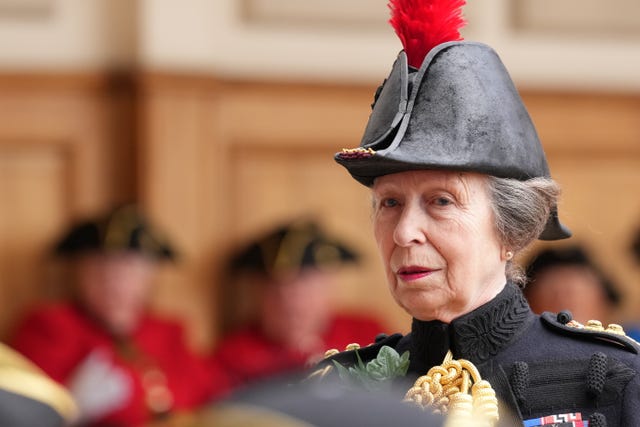 The Princess Royal wearing a ceremonial outfit 