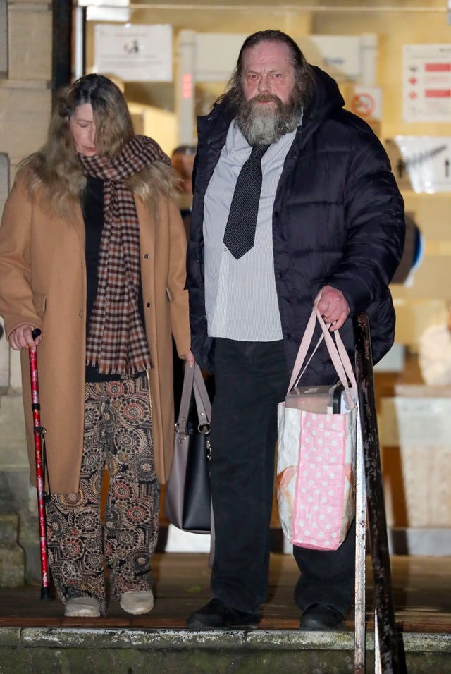 Lynda and Wayne Rickard outside Reading Crown Court