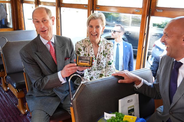 The Duke and Duchess of Edinburgh on an official trip to Portugal