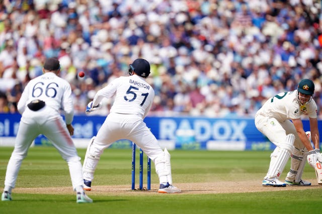 Jonny Bairstow misses a stumping 