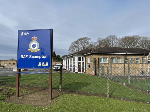 RAF Scampton was chosen along with RAF Wethersfield in Braintree, Essex, to house migrants (Callum Parke/PA)