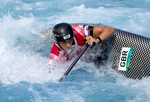 Mallory Franklin in action at the Kasai Canoe Slalom Centre