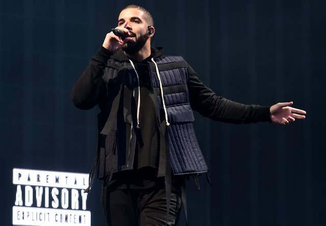 Drake has the biggest single of the year so far (Ian West/PA)
