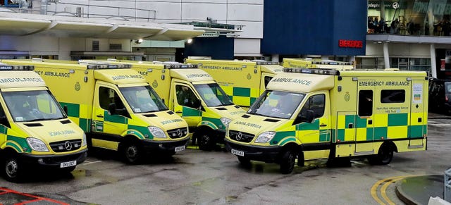 Ambulances outside an A&E