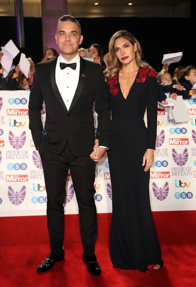 Robbie Williams and wife Ayda on the red carpet