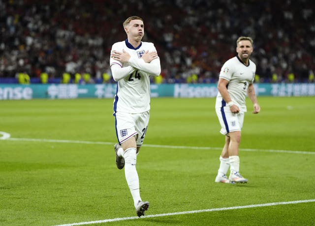 England’s Cole Palmer celebrates