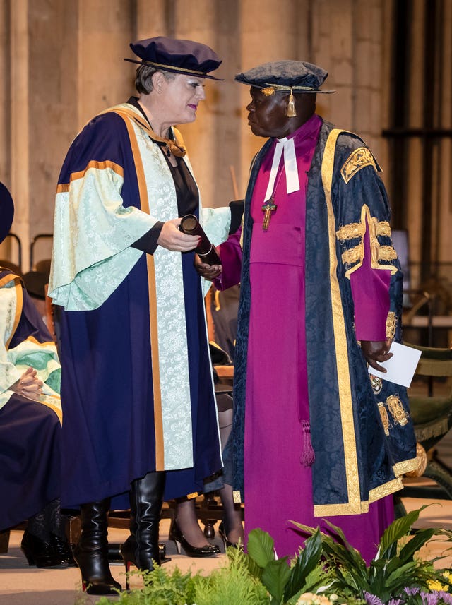 Eddie Izzard with John Sentamu