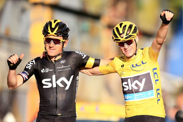 Chris Froome, right, had the support of Geraint Thomas when he won the 2015 Tour de France