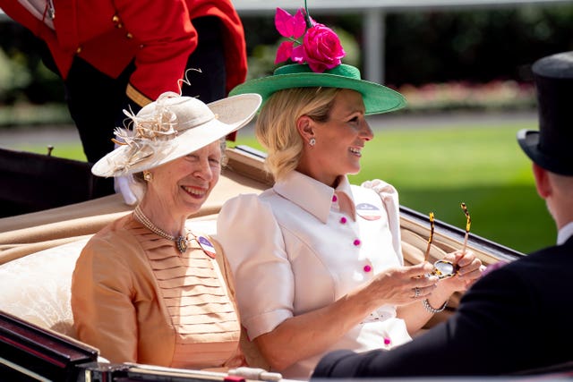 The Queen is yet to appear at this year's meeting, but the Princess Royal and daughter Zara Tindall led the way on Thursday