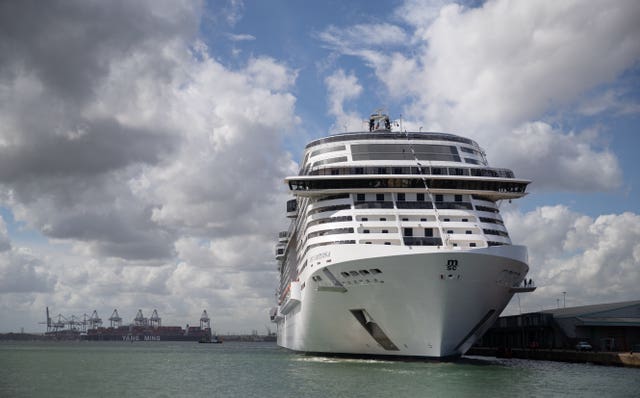 The cruise ship MSC Virtuosa