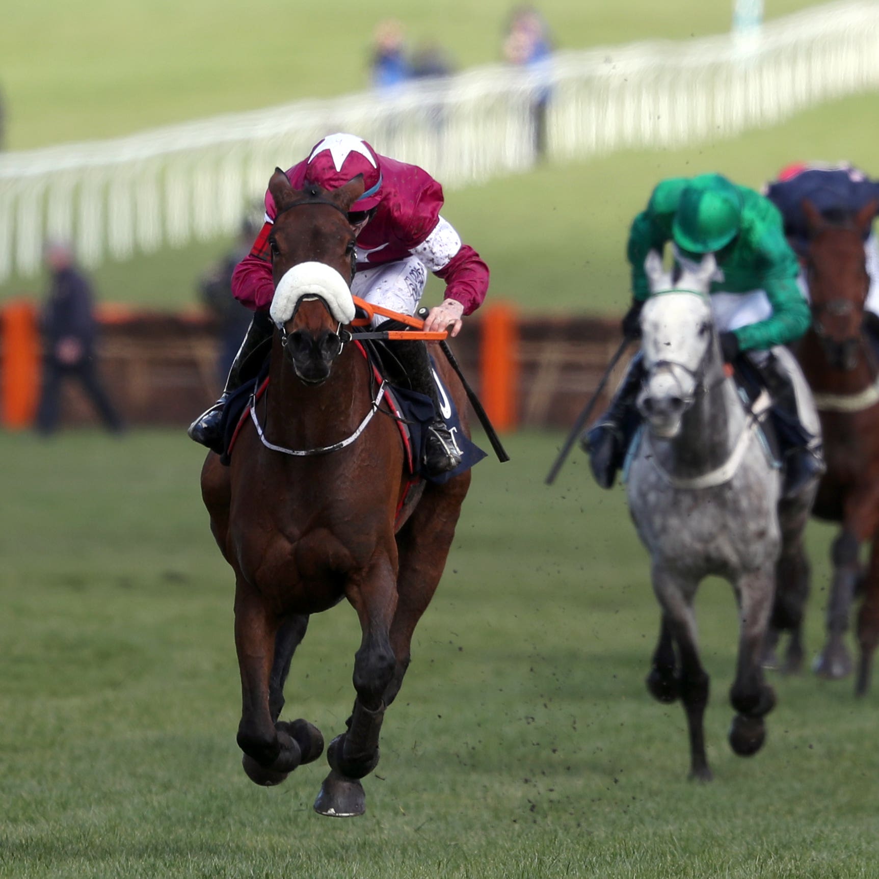 Shattered Love winning the JLT Novices’ Chase at the Cheltenham Festival