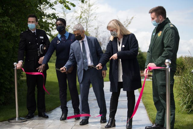 Mayor of London Sadiq Khan opens the London Blossom Garden