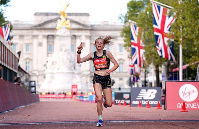 Charlotte Purdue crossed the line 10th in the women's elite race