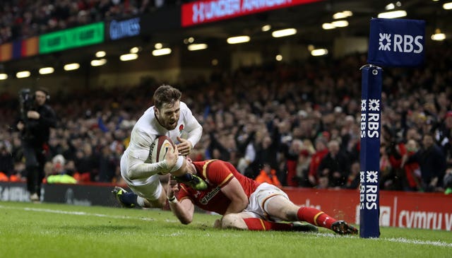 Elliot Daly's late try sealed victory for England in Cardiff in 2017 