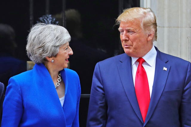 Theresa May and Donald Trump