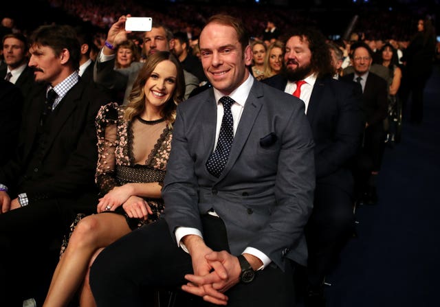 Alun Wyn Jones and his wife Dr Anwen Jones at the 2019 BBC Sports Personality of the Year awards