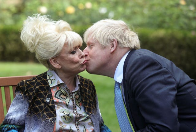 Dame Barbara Windsor meeting Prime Minister Boris Johnson