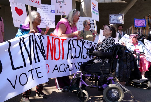 Actress Liz Carr with members of the Glasgow Disability Alliance
