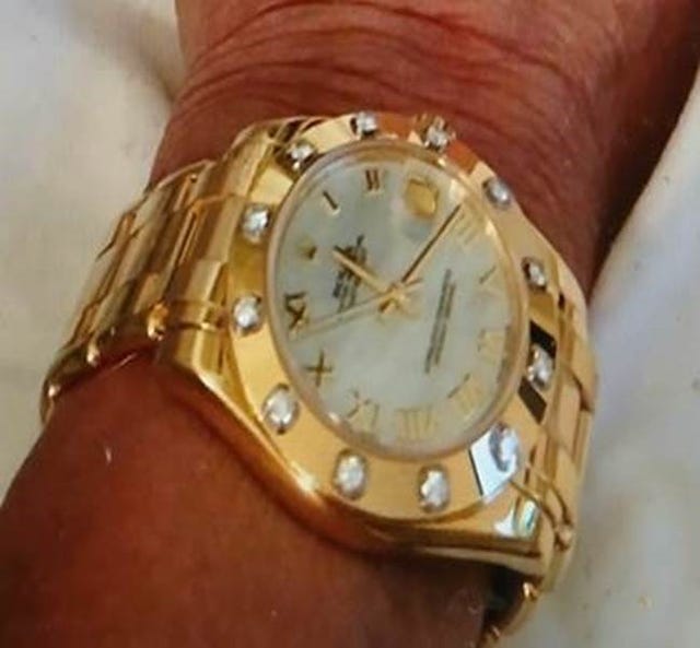 A diamond-encrusted Rolex
