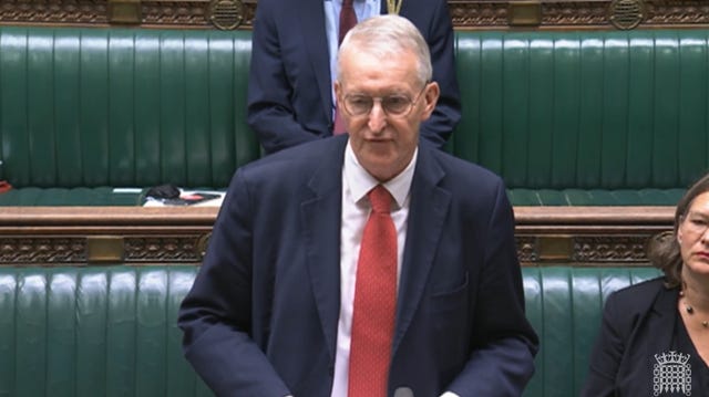 Hilary Benn in the House of Commons 