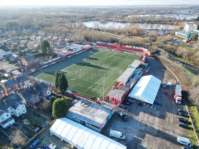 An aerial view of the Lamb Ground