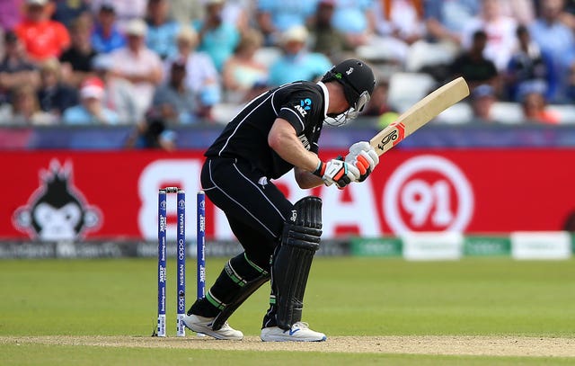 James Neesham is dismissed by Mark Wood