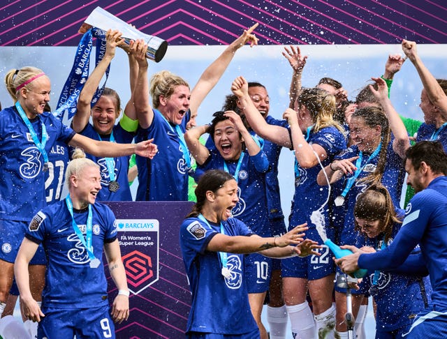 Winning on Sunday would secure the third trophy of a possible quadruple for Women's Super League champions Chelsea (John Walton/PA).