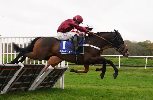 First Street on his way to victory at Newbury last month