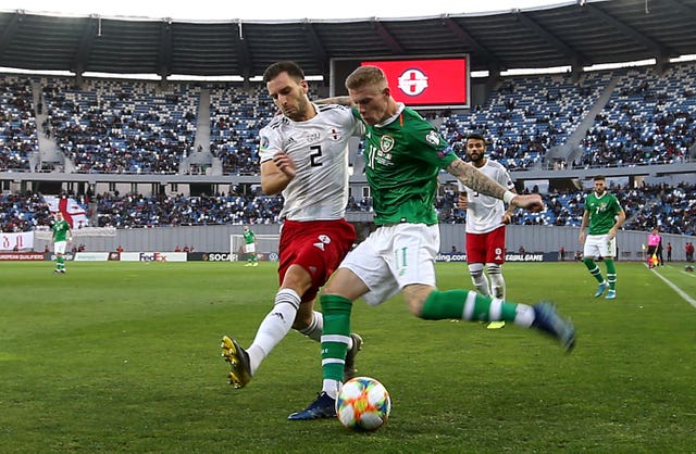 James McClean was unable to help the Republic to victory in Tbilisi 