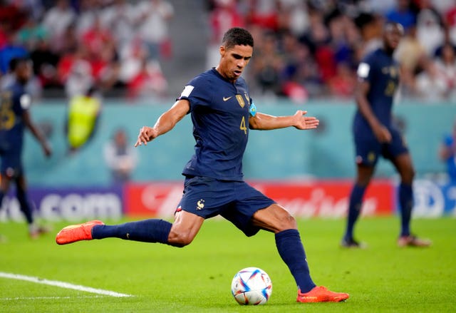 Raphael Varane in action for France (Nick Potts/PA).