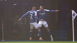 Ipswich’s Wes Burns (right) celebrates his goal (PA)