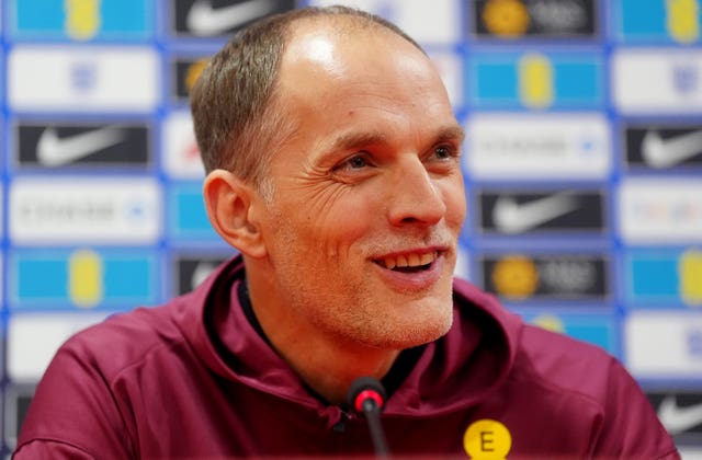 homas Tuchel during an England press conference in November