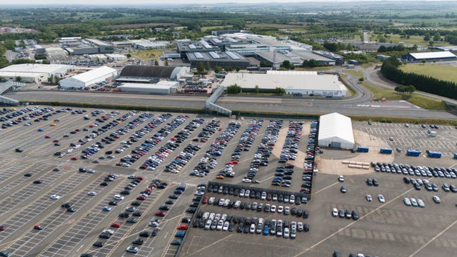Jaguar Land Rover vehicles from above