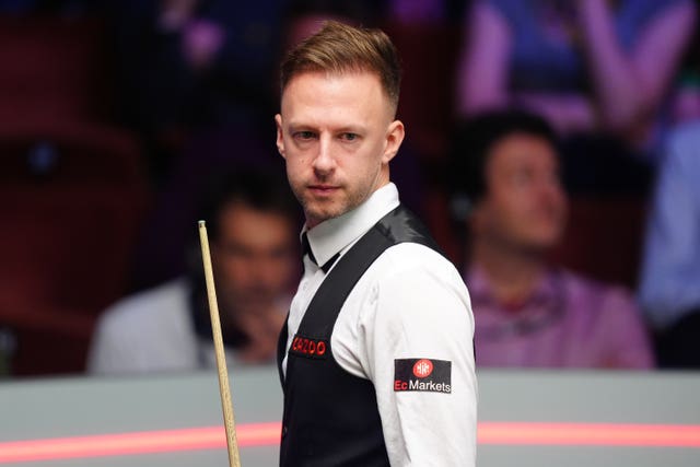 Judd Trump in action at the 2024 World Snooker Championship