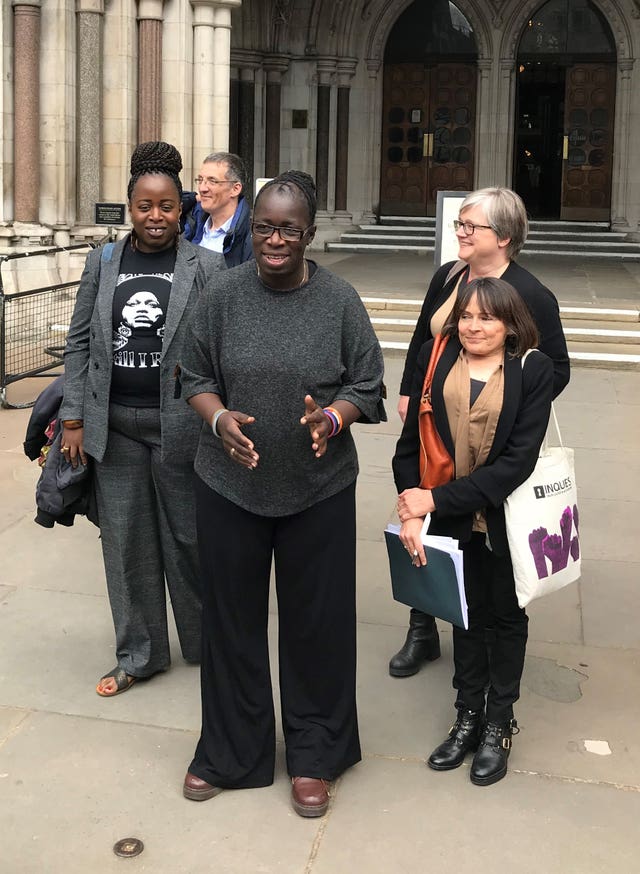 Ella's mother Rosamund Kissi-Debrah speaking outside London's High Court when the 2014 inquest ruling was quashed (Sam Tobin/PA)