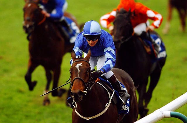 Shamardal winning the Dewhurst Stakes at Newmarket