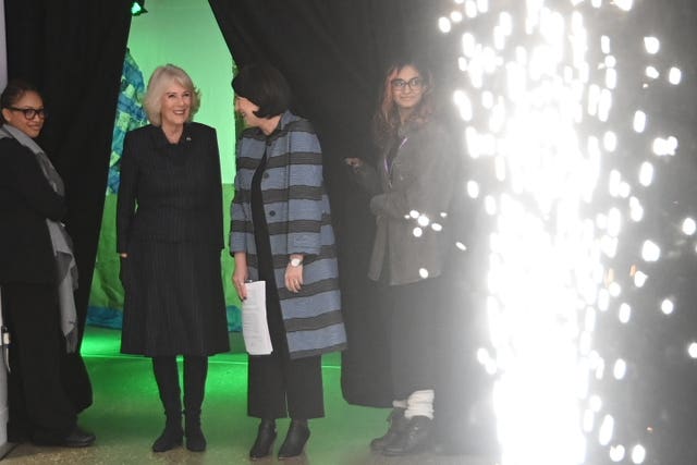 Queen Camilla visit to Mulberry Academy London Dock