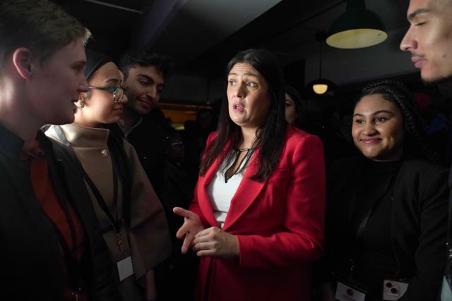 Lisa Nandy talking to young people