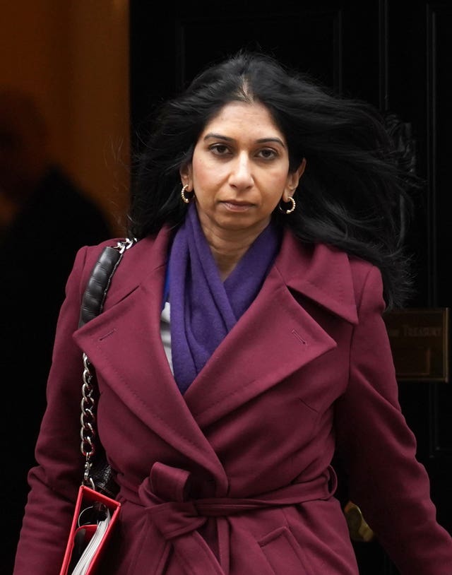 Home Secretary Suella Braverman leaving Downing Street after a Cabinet meeting