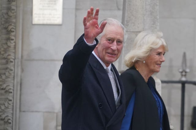 The King and Queen leaving the London Clinic after Charles's procedure for an enlarged prostate 