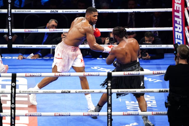 Anthony Joshua beat Jermaine Franklin on Saturday (Zac Goodwin/PA)