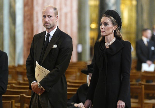 William and Kate at the Duchess of Kent's funeral