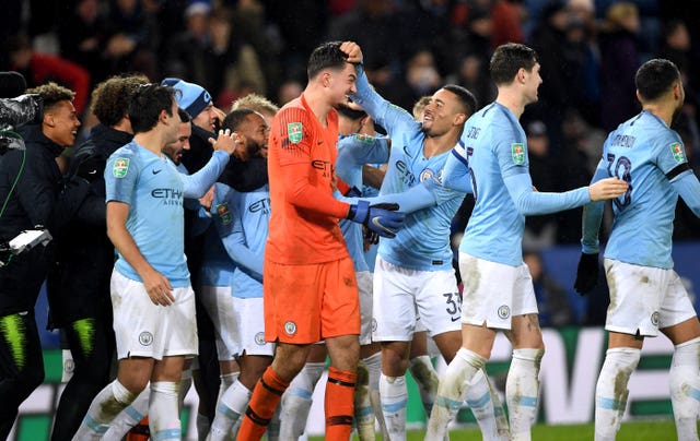 Aro Muric made two saves as City beat Leicester on penalties in the quarter-finals