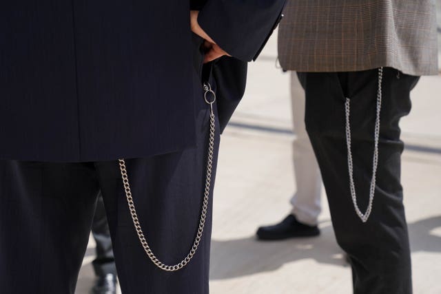 A general view of prison staff during the official opening of HMP Fosse Way, the new Category C prison in Leicester