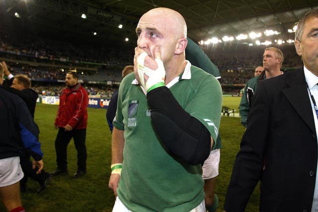 The international career of former Ireland captain Keith Wood ended with defeat to France in Melbourne