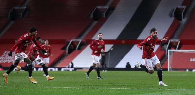 Bruno Fernandes fired Manchester United to victory against Liverpool in the FA Cup last weekend